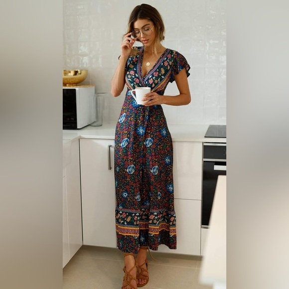 Boho Floral Dress - Picture 4 of 8